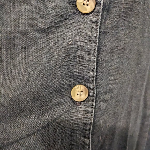 Vintage linen button up dress - Picture 3 of 4